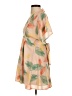 Unbranded 100% Polyester Tropical Tan Cocktail Dress Size S - photo 5