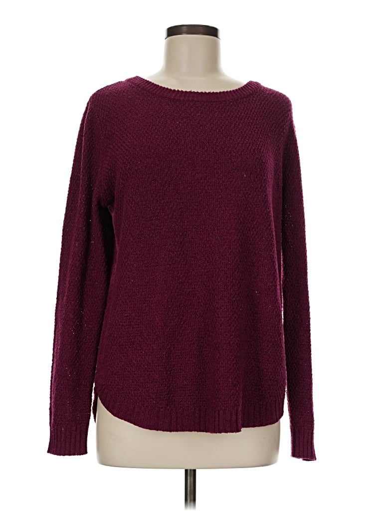 Pre-owned Pink Clover Pullover Sweater In Burgundy