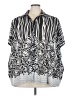 Ember Print Silver 3/4 Sleeve Blouse Size 3X - photo 1