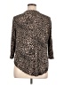 Dana Buchman 100% Polyester Animal Print Black 3/4 Sleeve Blouse Size XL (petite) - photo 2