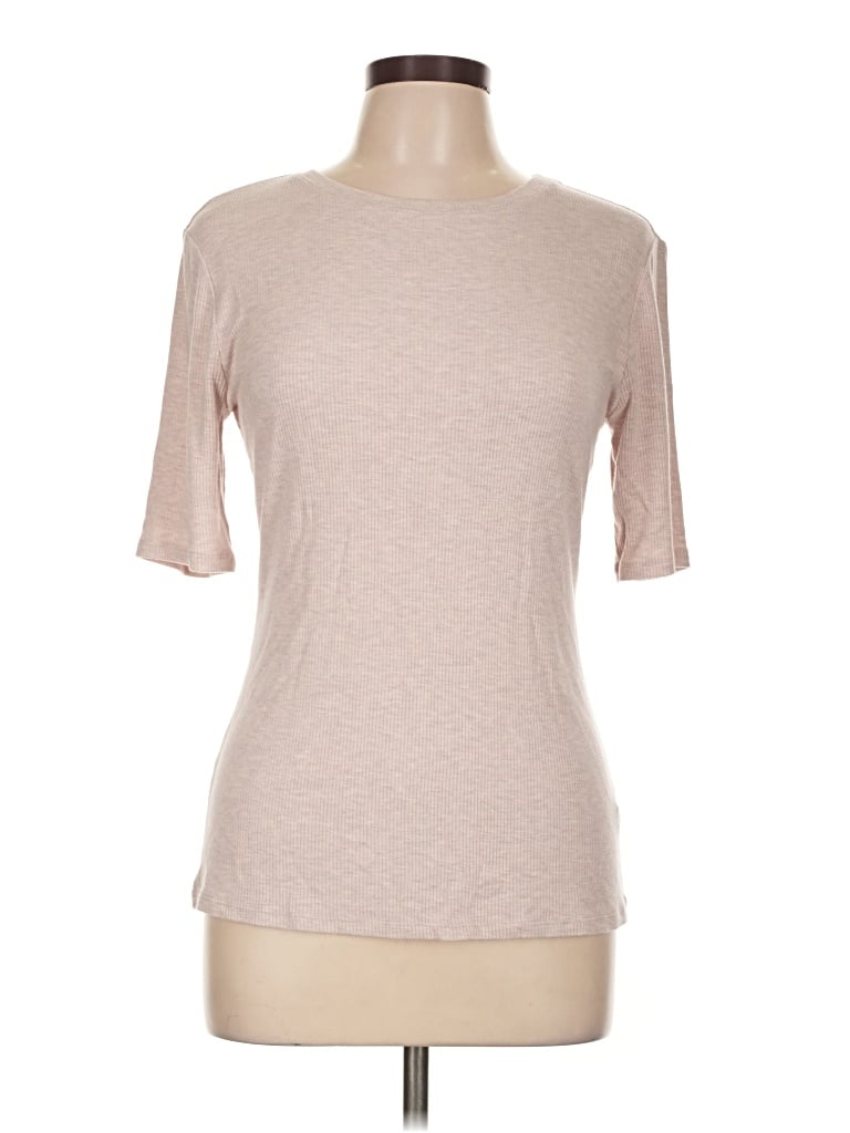 Pre-owned Nine West 3/4 Sleeve T-shirt In Tan