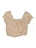 Pink Rose Tweed Gold Short Sleeve Blouse Size S (kids) - photo 2