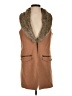 Jolt Brown Faux Fur Vest Size S - photo 1