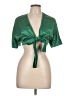 Shein Green Short Sleeve Blouse Size L - photo 1
