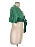 Shein Green Short Sleeve Blouse Size L - photo 4