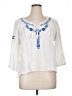 Mudd 100% Cotton White 3/4 Sleeve Blouse Size XL - photo 1