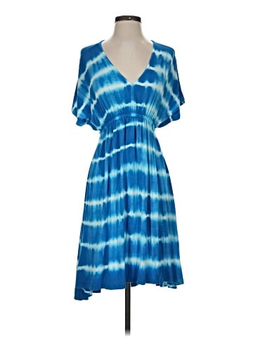 Blue Saks Fifth Avenue Casual Dress (view 1)