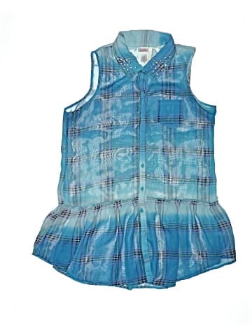 Justice Sleeveless Button-Down Shirt (view 1)