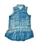 Justice 100% Polyester Blue Sleeveless Button-Down Shirt Size 20 - photo 1