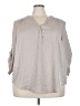Torrid 100% Polyester Gray 3/4 Sleeve Blouse Size 3X Plus (3) - photo 1