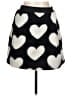 Shein Curve 100% Polyester Hearts Black Casual Skirt Size 12 Plus (0) - photo 1