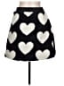 Shein Curve 100% Polyester Hearts Black Casual Skirt Size 12 Plus (0) - photo 2