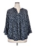 Style&Co 100% Polyester Blue 3/4 Sleeve Blouse Size 2X - photo 1