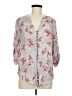 Torrid 100% Rayon Floral Gray 3/4 Sleeve Blouse Size Med Plus (00) - photo 1