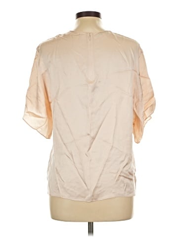 Vince. Short Sleeve Silk Top (view 2)