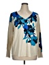 Chico's Floral Blue Pullover Sweater Size XL (3) - photo 1