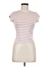 Shein Stripes Pink Short Sleeve Turtleneck Size 6 - photo 1