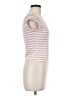 Shein Stripes Pink Short Sleeve Turtleneck Size 6 - photo 4