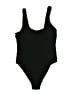 Topshop Solid Black One Piece Swimsuit Size 10 - photo 1