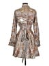 Lulus 100% Polyester Paisley Brown Casual Dress Size M - photo 2