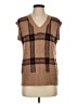 Max Studio Plaid Tan Sweater Vest Size XS - photo 1