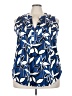 Fred David Blue Sleeveless Blouse Size 3X - photo 1