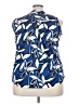 Fred David Blue Sleeveless Blouse Size 3X - photo 2