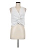 Shein 100% Acrylic Silver Sleeveless Top Size 6 - photo 1