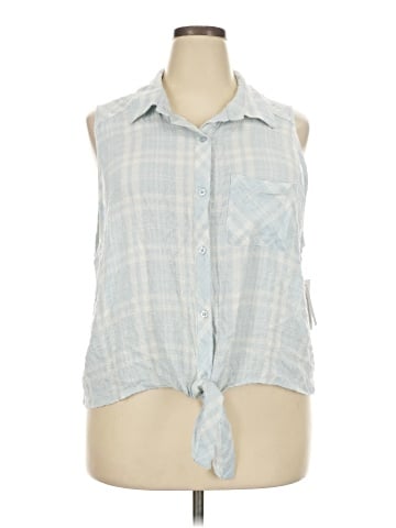 Ultra Flirt Sleeveless Button-Down Shirt (view 1)