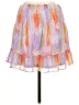 Aqua 100% Polyester Tie-dye Orange Casual Skirt Size M - photo 2
