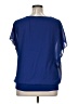 VIISHOW Blue Short Sleeve Blouse Size XL - photo 2