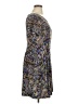 Connected Apparel Print Blue Casual Dress Size 14 (petite) - photo 4