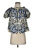 Flying Tomato Blue Short Sleeve Blouse Size S - photo 1