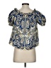 Flying Tomato Blue Short Sleeve Blouse Size S - photo 2