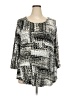 JM Collection Silver 3/4 Sleeve Blouse Size 2X - photo 1