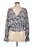 Scripted 100% Polyester Blue Long Sleeve Blouse Size L - photo 1