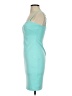 Bebe 100% Polyester Solid Teal Cocktail Dress Size XS - photo 5