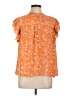 DR2 Orange Short Sleeve Blouse Size L - photo 1