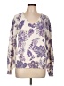Ann Taylor LOFT Paisley Purple Pullover Sweater Size L - photo 1