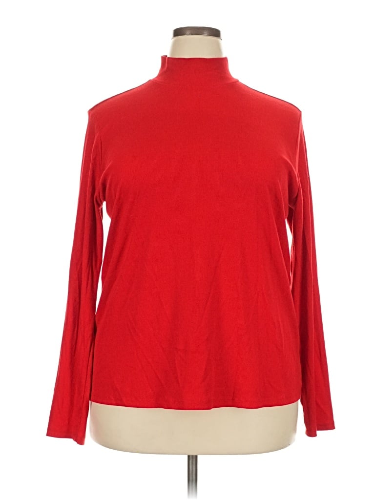 Pre-owned Cato Long Sleeve Turtleneck In Red