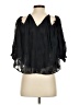Rebecca Taylor 100% Polyester Black 3/4 Sleeve Blouse Size 2 - photo 2