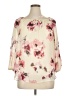 Alyx 100% Polyester Floral Ivory 3/4 Sleeve Blouse Size XL - photo 1