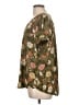 DR2 100% Polyester Floral Brown Short Sleeve Blouse Size L - photo 5