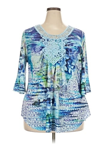 One World 3/4 Sleeve Blouse (view 1)