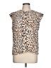 Nine West Animal Print Brown Sleeveless Blouse Size L - photo 1