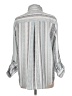 Unbranded Stripes Silver Blue 3/4 Sleeve Blouse Size L - photo 2