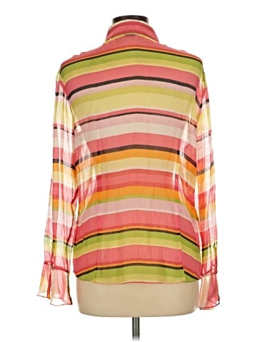 Linda Allard Ellen Tracy Long Sleeve Silk Top (view 2)