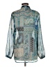 Susan Graver 100% Polyester Paisley Teal Long Sleeve Blouse Size M - photo 2