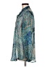 Susan Graver 100% Polyester Paisley Teal Long Sleeve Blouse Size M - photo 5
