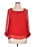 JM Collection 100% Polyester Red 3/4 Sleeve Blouse Size XL (petite) - photo 1